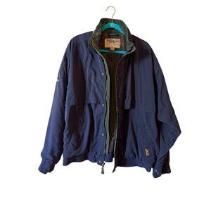 Vintage Tourney Gore-Tex Mens Waterproof Windproof Jacket Navy Green Plaid L